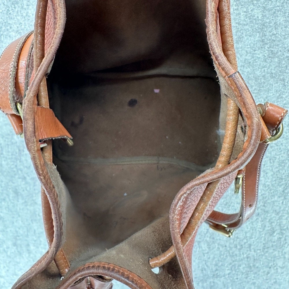 VTG DOONEY & BOURKE Tan Brown Bucket Bag Purse All Weather Leather‎ Shoulder - Picture 14 of 14